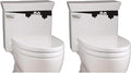 2Pcs Black 3D Toilet Monster Wall Decals - Funny Bathroom Seat Decor