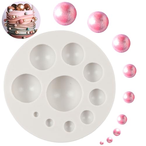 Pearl Fondant Mold Semi Sphere Chocolate Silicone Mold - Style C