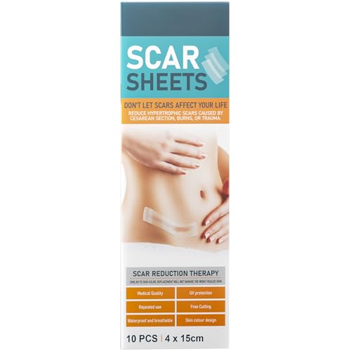 Silicone Scar Sheets for Keloid & Surgical Scars - 10 Pack