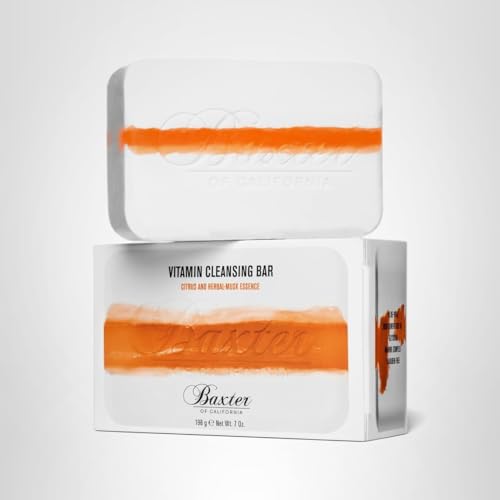 Baxter of California Vitamin Cleansing Bar for Men | Citrus and Herbal Musk Essence | All Skin Types | 7 Oz | Holiday Gift Guide