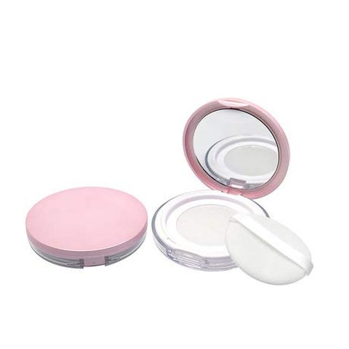 Skiennix Empty Plastic Loose Powder Compact - Reusable 5g Makeup Container with Velvet Puff & Mirror