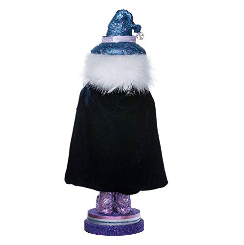 18-Inch Wooden Wizard Nutcracker with Owl & Staff - Hollywood Collection