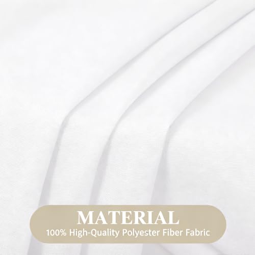 120 Inch Round White Tablecloth - 4 Pack, Premium Polyester, Stain-Resistant, Elegant for Events