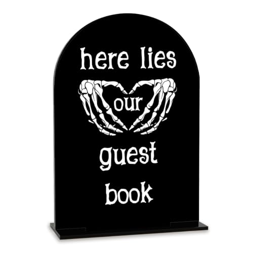 Guest Acrylic Sign for Halloween Gothic Wedding - Our Guest Book Variation