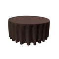 Polyester Round Tablecloth 132 Inch Brown - Stain & Wrinkle Resistant
