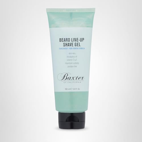Baxter of California Beard Line-Up Shave Gel for Men |Non-Foaming | Paraben-Free | 3.4 fl. Oz.