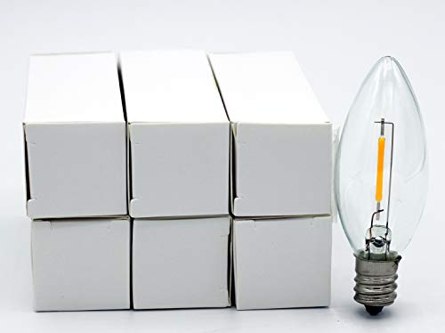 25-Pack LED Replacement Bulbs for Candle Lamps - 7W Equivalent, Clear, E12 Base - Steady Burn, 120V - Variation of THIS listing