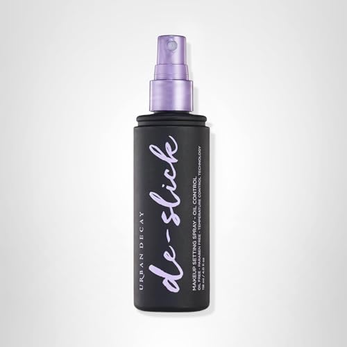 Urban Decay De-Slick Mattifying Makeup Setting Spray for Face (Full Size), Waterproof, Smudge-proof, Oil & Shine Control, for Oily Combination Skin, Oil-free, Vegan, Cruelty-free - 4 fl oz