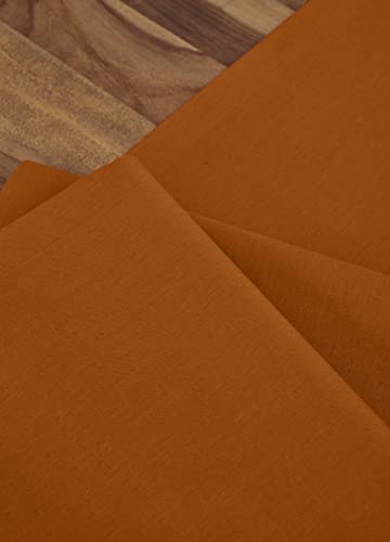 Cotton Linen Tablecloth Cinnamon 60 x 84 in - Handcrafted Rectangular Dining Cover