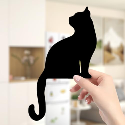 Black Cat Door Corner Decor - 9 Inch Funny Cat Lover Gift for Women & Mom