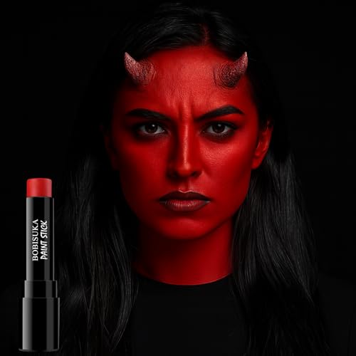 Red Body & Face Paint Stick - Sweatproof Halloween Makeup for Devil Vampire Wound