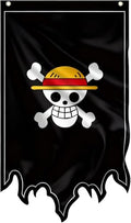 Anime Pirate Flag Banner - One Piece Luffy Straw Hat Decoration 49x29 inch