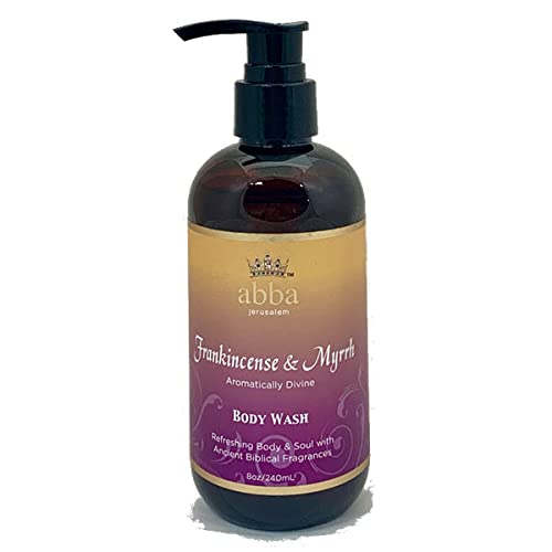 Frankincense & Myrrh Body Wash by [Brand Name] - Nourishing 8 oz Pump Bottle