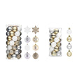 Christmas Tree Ornaments Set - Holiday Ball Decorations, 2-Piece Bundle