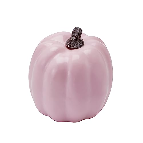 Artificial Pumpkins Set of 7 Halloween Farmhouse Decor Pink Variation