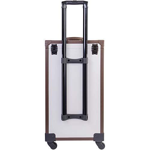 Pro Makeup Artist Trolley Case - Large White Rebel Series with Lockable Compartments