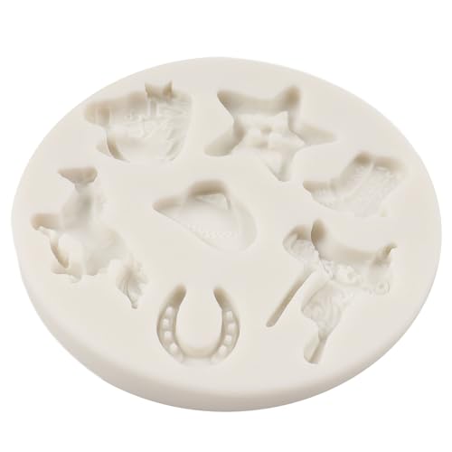 Cowboy Boot & Horseshoe Silicone Mold Set - Cake Decorating & Crafts - Variation of Style A