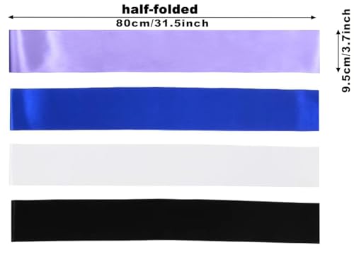 6 Pack Red Satin Sashes for Pageants DIY Party Decorations - Blank & Customizable