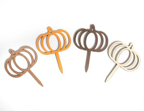 Halloween Pumpkin Cupcake Toppers - Fall Party Decorations, Baby Shower & Kids Birthday