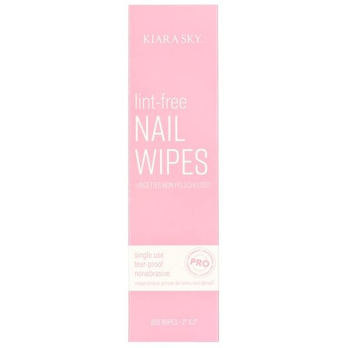 Kiara Sky 100% Lint Free Nail Wipes to Soak Off Acrylic Gel Nail Polish - Lint Free Nail Wipes Soft Gel Nail Polish Remover Pads Absorbable Eyelash Extension Glue Cleaning Wipes