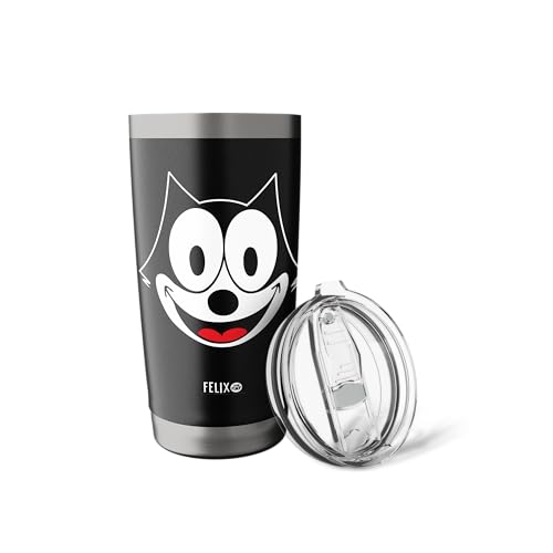 Felix the Cat Big Face Insulated Stainless Steel Tumbler - 20oz Black Variation