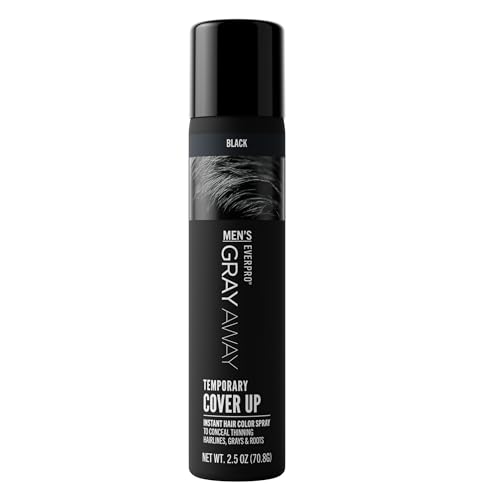 Gray Away Men's Root Cover Up Spray - Black, 2.5 oz Instant Gray Concealer
