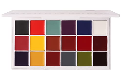 Professional SFX Makeup Palette - 18 Cream Colors for Bruises, Wounds & Halloween