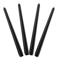 Black Taper Candles for Halloween - 10 Inch, Pack of 4, Long Burn Time