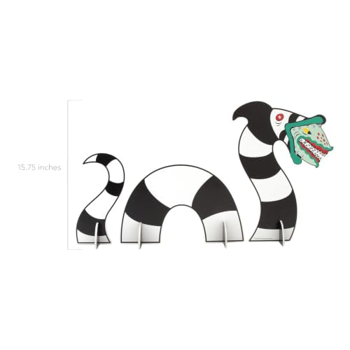 Black & White Beetlejuice Sandworm Foam Centerpiece - Halloween Party Decor, 3 Pieces