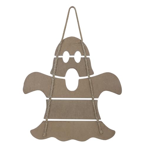 Halloween Ghost Door Sign Decorations Wooden Wall Hanging Welcome Sign MDF