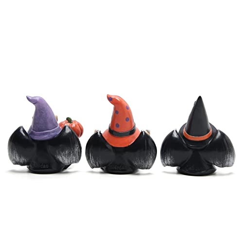 Halloween Gnomes Decoration Set - Black Wing, Indoor Holiday Figurines