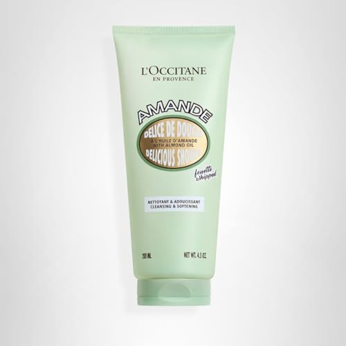 L’Occitane Almond Delicious Shower, Gentle Body Wash Cleanses, Moisturizes, Softens & Purifies for Radiant, Smooth Skin, Vegan Skincare, Scented