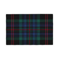 Reversible Plaid Placemat Set of 6 - 12x18 Inches, Blue & Black Farmhouse Style