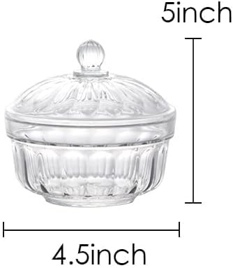 Plastic Candy Dish Sugar Bowl with Lid - Kitchen Food Storage Container