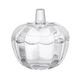 Glass Pumpkin Sugar Bowl with Lid - Fall Themed Candy & Storage Jar