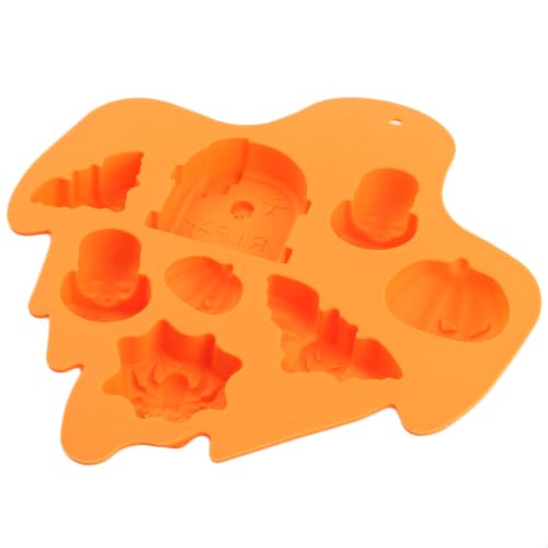 8 Cavity Halloween Silicone Chocolate Molds for Candies & Baking