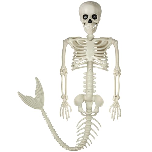 38 Inch Halloween Mermaid Skeleton with Movable Joints - Spooky Decor Prop - Variation of THIS listing