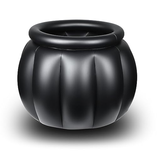 Halloween Inflatable Cooler 22x18 Inch Black Cauldron Drink Cooler for Parties