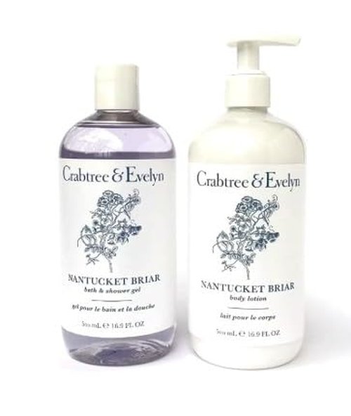 Crabtree & Evelyn Nantucket Briar Body Lotion & Shower Gel Set 16.9 oz