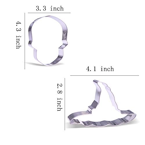 Large Halloween Cookie Cutter Set - 7 Stainless Steel Shapes for Baking & Crafts