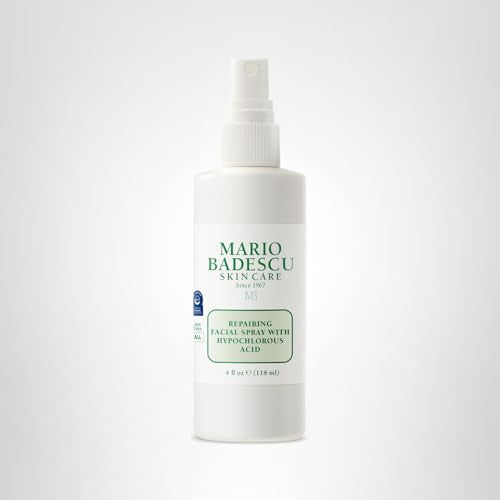 Mario Badescu Repairing HOCl Facial Spray with Hypochlorous Acid – Soothes & Hydrates Angry, Irritated Skin, Reduce Redness & Flare-Ups – pH Balancing, Non-Irritating Cleanser, Fragrance-Free, 4 Fl Oz
