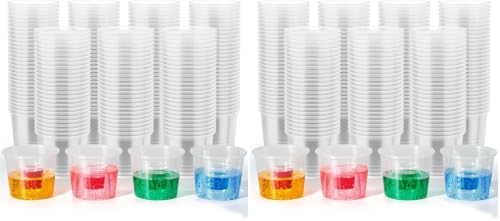 Clear Disposable Bomber Shot Cups 500 Pack - Reusable Plastic Jager Bomb Glasses