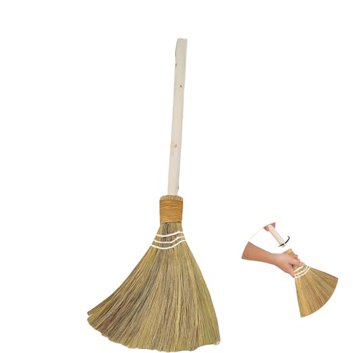 Natural Wedding Broom for Jumping Ceremony Handmade Vietnamese Straw Whisk with Wooden Handle - Variation of THIS Listing
