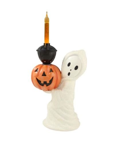 Halloween Jack O Lantern Bubble Light Figurine - Decorative Resin Lantern