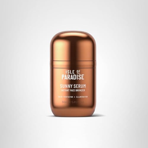 Isle of Paradise Sunny Serum, Liquid Bronzer, Wash-Off Formula with Illuminating & Hydrating Skincare Ingredients for Natural-Looking Radiance, 1.01 fl. Oz