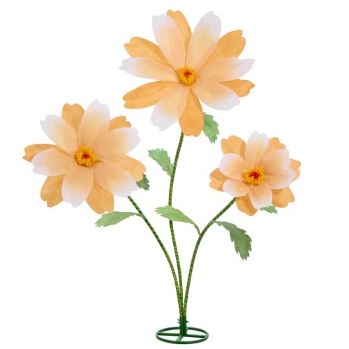 Giant Artificial Daisy Flowers with Stand - Gradient Orange Yellow, 5.9 ft Tall for Wedding Garden Party Decor