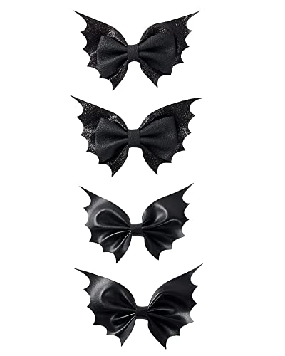 Gothic Bat Hair Bow Clips Set for Women Halloween Accessories