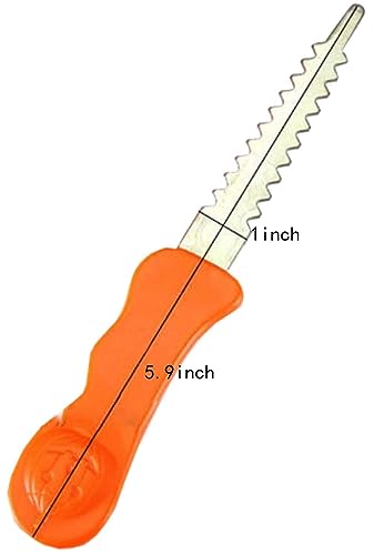 Orange Pumpkin Carving Kit - 3 Stainless Steel Tools for Halloween Jack-o'-Lanterns