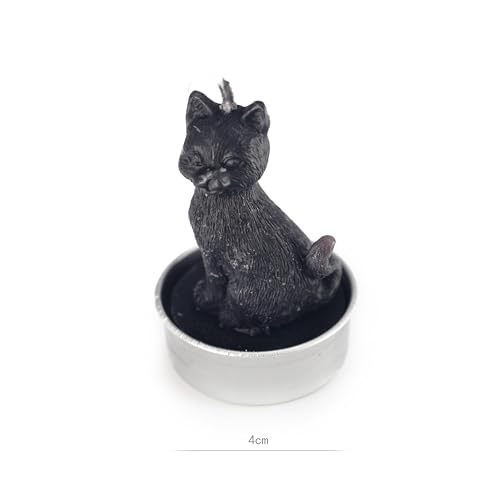 Black Cat Tealight Candles Set of 12 - Home Decor Halloween Party Ornaments