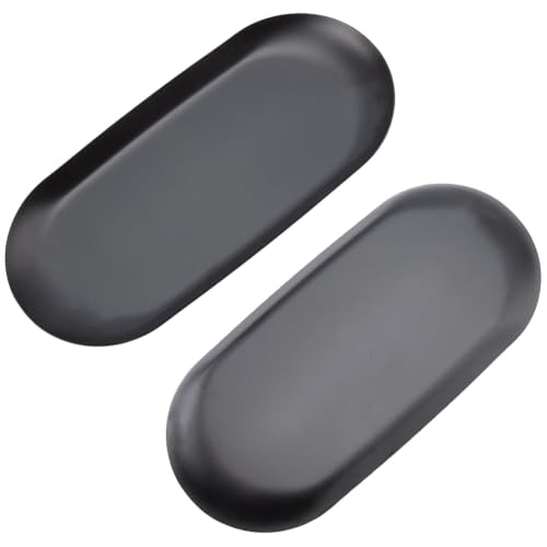 Black Stainless Steel Nail and Makeup Organizer Trays - 2 Pack